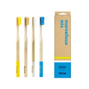 f.e.t.e medium bamboo toothbrush set