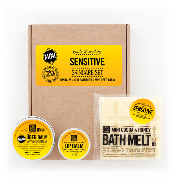 our tiny bees mini sensitive gift set