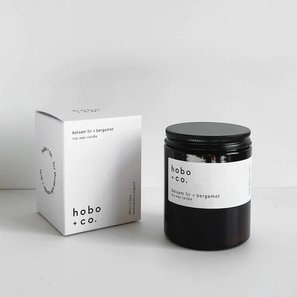 Hobo + Co Balsam Fir + Bergamot Medium Candle